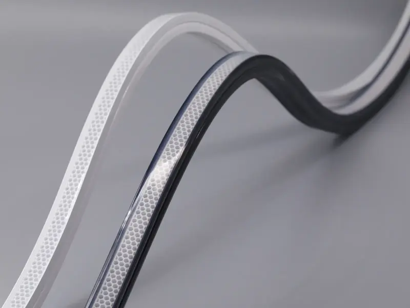 Anti-glare honeycomb textured LED neon flex in black and white shells