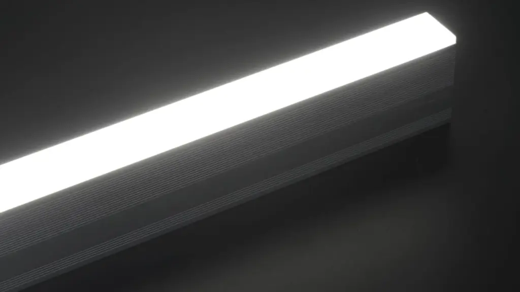 UT-APT3055 in-ground linear light switched on, giving an even, continuous line through its PMMA cover